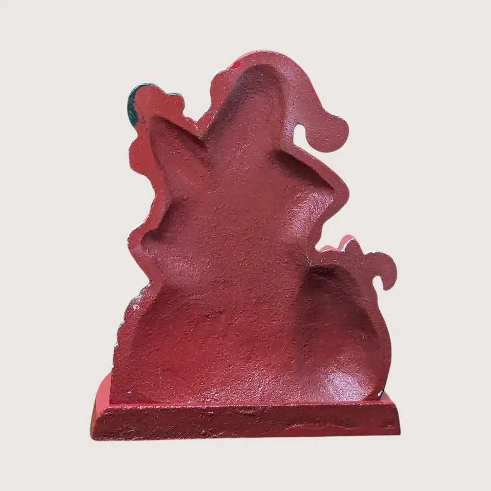1990s Cast Iron Santa Claus Stocking Holder